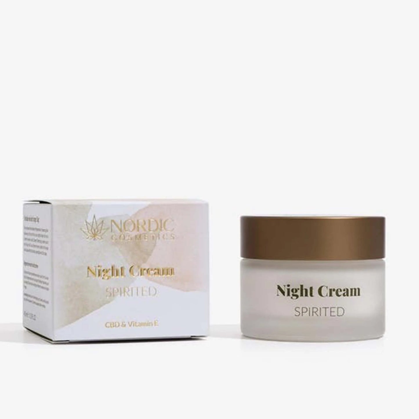 De verpakking en het doosje van de Nordic Cosmetics nachtcrème.