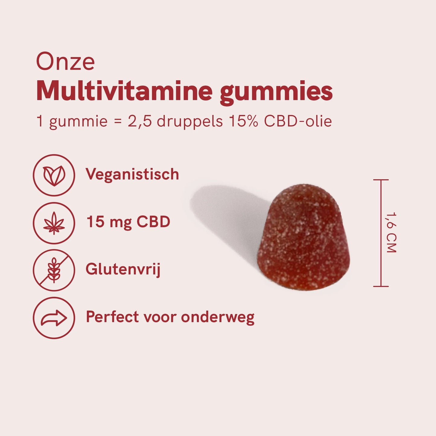 3voor2: CBD Gummies (900mg) Aardbei