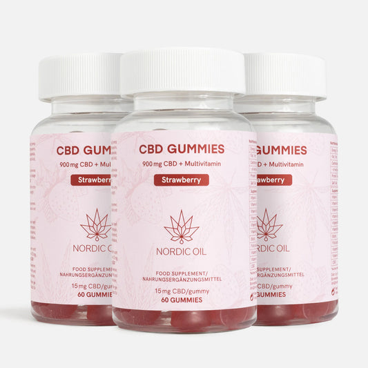 3voor2: CBD Gummies (900mg) Aardbei