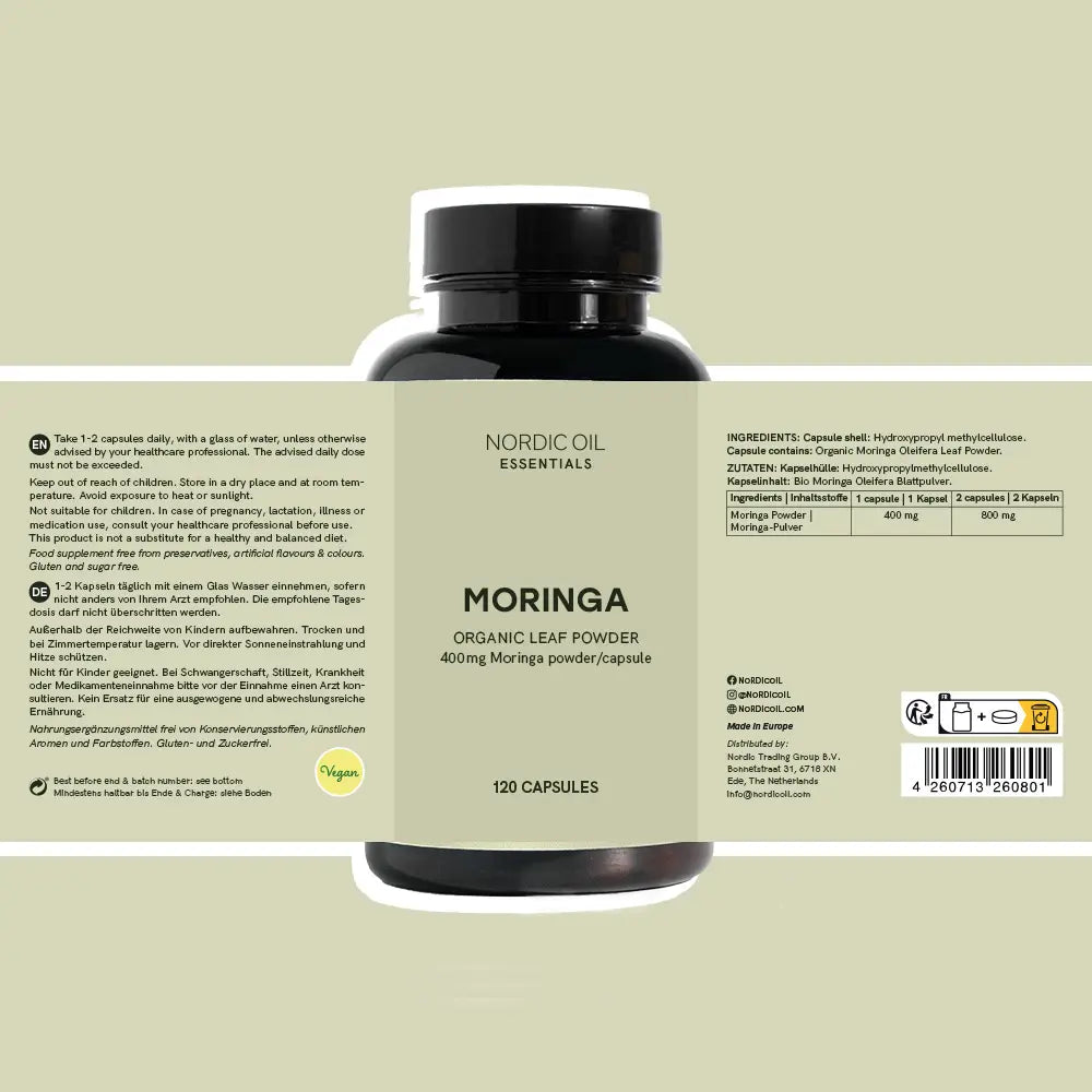 Moringa-poeder capsules