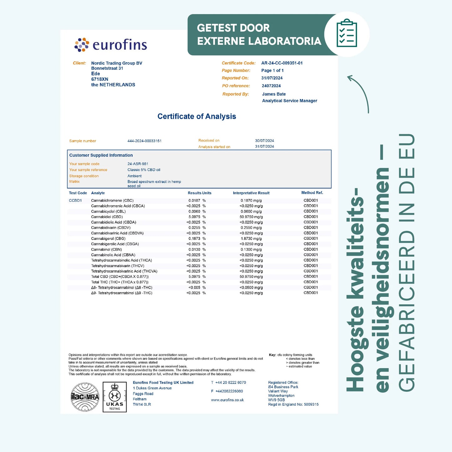 CBD olie (5%) CLASSIC